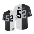 Men's Nike Oakland Raiders 52 Philip Wheeler Limited Team/Road Two Tone NFL Jersey