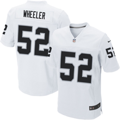 Men's Nike Oakland Raiders 52 Philip Wheeler Elite White NFL Jersey