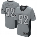 Men's Nike Oakland Raiders 92 Richard Seymour Elite Grey Shadow NFL Jersey