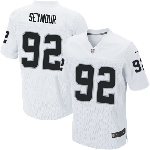 Men's Nike Oakland Raiders 92 Richard Seymour Elite White NFL Jersey