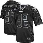 Men's Nike Oakland Raiders 92 Richard Seymour Game Lights Out Black NFL Jersey