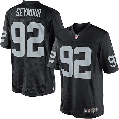 Men's Nike Oakland Raiders 92 Richard Seymour Limited Black Team Color NFL Jersey