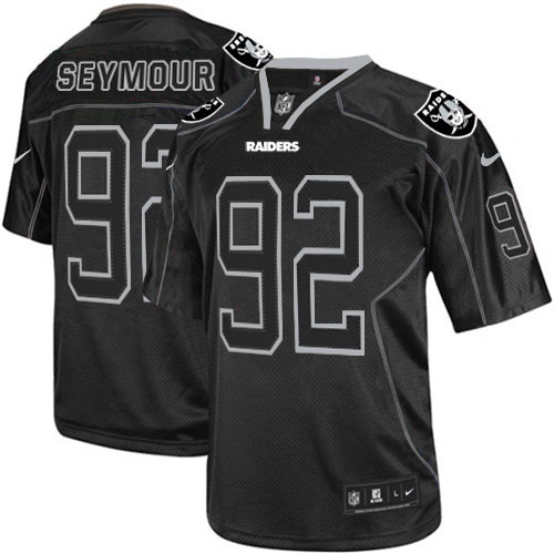 Men's Nike Oakland Raiders 92 Richard Seymour Limited Lights Out Black NFL Jersey