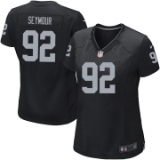 Women's Nike Oakland Raiders 92 Richard Seymour Game Black Team Color NFL Jersey