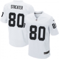 Men's Nike Oakland Raiders 80 Rod Streater Elite White NFL Jersey