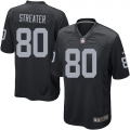 Men's Nike Oakland Raiders 80 Rod Streater Game Black Team Color NFL Jersey