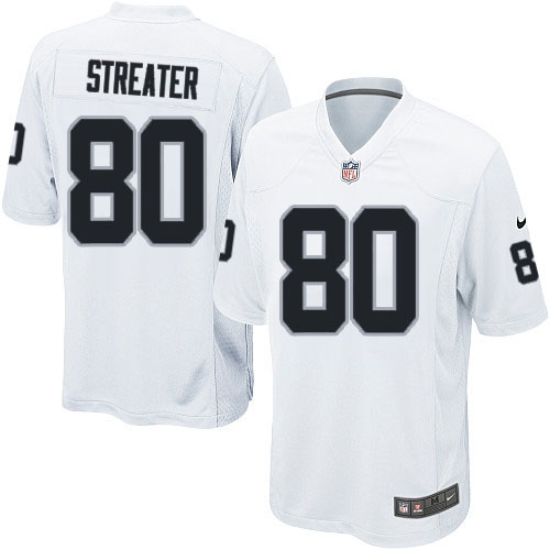 Men's Nike Oakland Raiders 80 Rod Streater Game White NFL Jersey