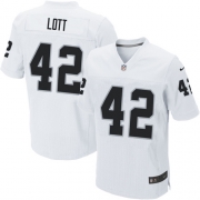 Men's Nike Oakland Raiders 42 Ronnie Lott Elite White NFL Jersey