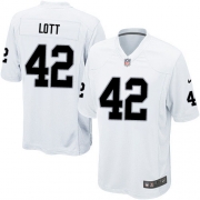 Men's Nike Oakland Raiders 42 Ronnie Lott Game White NFL Jersey