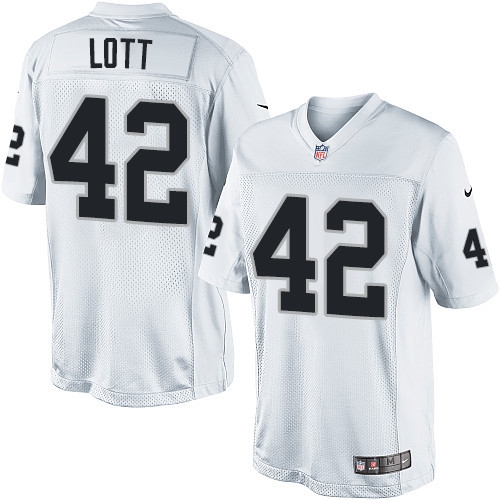 Men's Nike Oakland Raiders 42 Ronnie Lott Limited White NFL Jersey