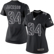 Women's Nike Oakland Raiders 34 Bo Jackson Limited Black Impact NFL Jersey