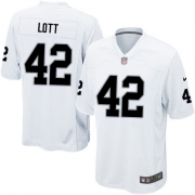 Youth Nike Oakland Raiders 42 Ronnie Lott Elite White NFL Jersey
