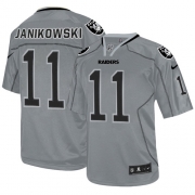 Men's Nike Oakland Raiders 11 Sebastian Janikowski Game Lights Out Grey NFL Jersey