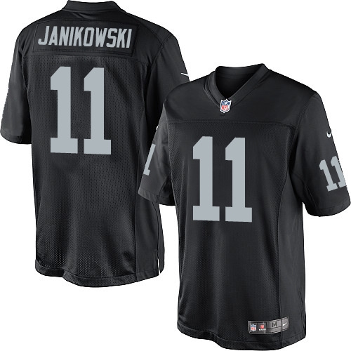 Men's Nike Oakland Raiders 11 Sebastian Janikowski Limited Black Team Color NFL Jersey