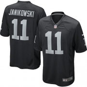 Men's Nike Oakland Raiders 11 Sebastian Janikowski Game Black Team Color NFL Jersey