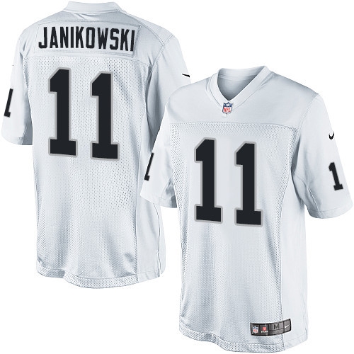Men's Nike Oakland Raiders 11 Sebastian Janikowski Limited White NFL Jersey
