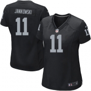 Women's Nike Oakland Raiders 11 Sebastian Janikowski Game Black Team Color NFL Jersey