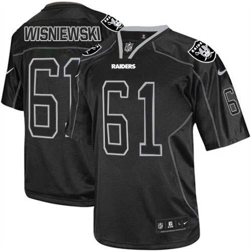 Men's Nike Oakland Raiders 61 Stefen Wisniewski Limited Lights Out Black NFL Jersey