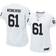 Women's Nike Oakland Raiders 61 Stefen Wisniewski Limited White NFL Jersey