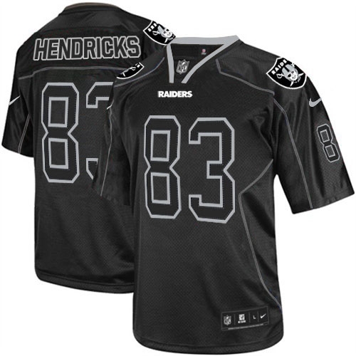 Men's Nike Oakland Raiders 83 Ted Hendricks Elite Lights Out Black NFL Jersey