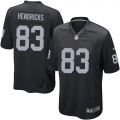 Men's Nike Oakland Raiders 83 Ted Hendricks Game Black Team Color NFL Jersey