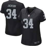 Women's Nike Oakland Raiders 34 Bo Jackson Game Black Team Color NFL Jersey