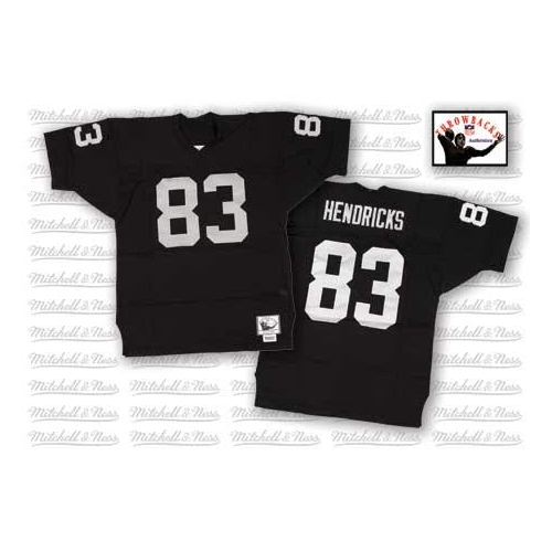 Mitchell and Ness Oakland Raiders 83 Ted Hendricks Black Team Color Authentic NFL Throwback Jersey