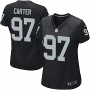 Women's Nike Oakland Raiders 97 Andre Carter Game Black Team Color NFL Jersey