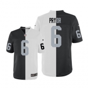 Men's Nike Oakland Raiders 6 Terrelle Pryor Elite Team/Road Two Tone NFL Jersey