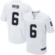 Men's Nike Oakland Raiders 6 Terrelle Pryor Elite White NFL Jersey