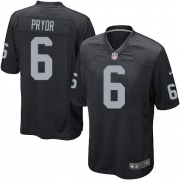 Men's Nike Oakland Raiders 6 Terrelle Pryor Game Black Team Color NFL Jersey