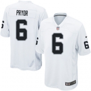 Men's Nike Oakland Raiders 6 Terrelle Pryor Game White NFL Jersey