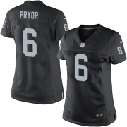 Women's Nike Oakland Raiders 6 Terrelle Pryor Elite Black Team Color NFL Jersey