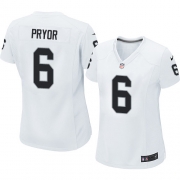 Women's Nike Oakland Raiders 6 Terrelle Pryor Elite White NFL Jersey