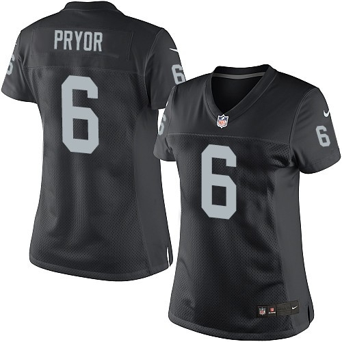 Women's Nike Oakland Raiders 6 Terrelle Pryor Limited Black Team Color NFL Jersey