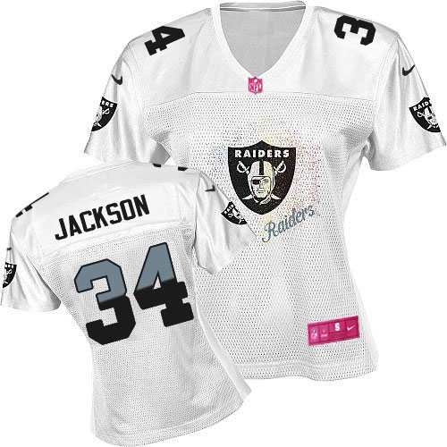 Women's Nike Oakland Raiders 34 Bo Jackson Limited White 2012 Fem Fan NFL Jersey