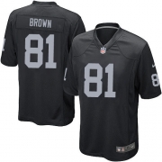 Youth Nike Oakland Raiders 81 Tim Brown Limited Black Team Color NFL Jersey
