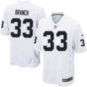 Men's Nike Oakland Raiders 33 Tyvon Branch Game White NFL Jersey