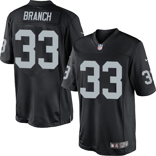 Men's Nike Oakland Raiders 33 Tyvon Branch Limited Black Team Color NFL Jersey