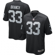 Youth Nike Oakland Raiders 33 Tyvon Branch Elite Black Team Color NFL Jersey
