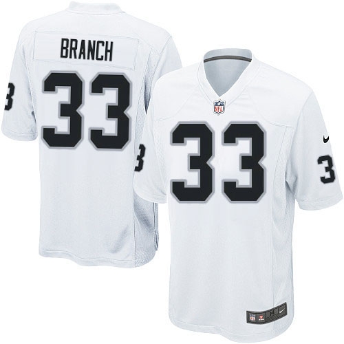 Youth Nike Oakland Raiders 33 Tyvon Branch Limited White NFL Jersey
