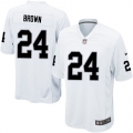 Men's Nike Oakland Raiders 24 Willie Brown Game White NFL Jersey