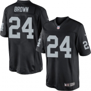 Men's Nike Oakland Raiders 24 Willie Brown Limited Black Team Color NFL Jersey