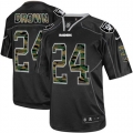 Men's Nike Oakland Raiders 24 Willie Brown Elite Black Camo Fashion NFL Jersey