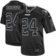 Men's Nike Oakland Raiders 24 Willie Brown Limited Lights Out Black NFL Jersey