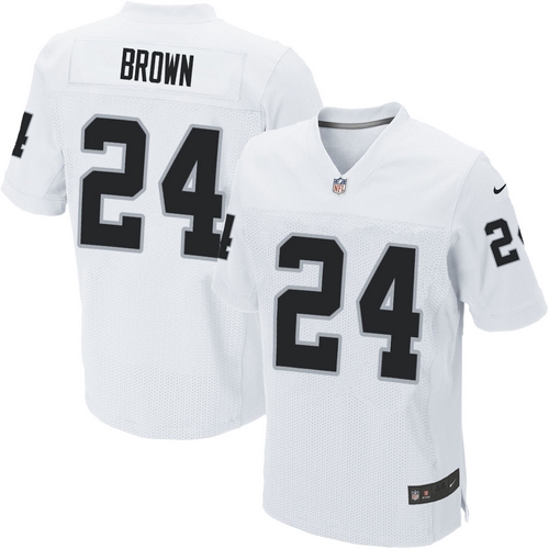 Men's Nike Oakland Raiders 24 Willie Brown Elite White NFL Jersey