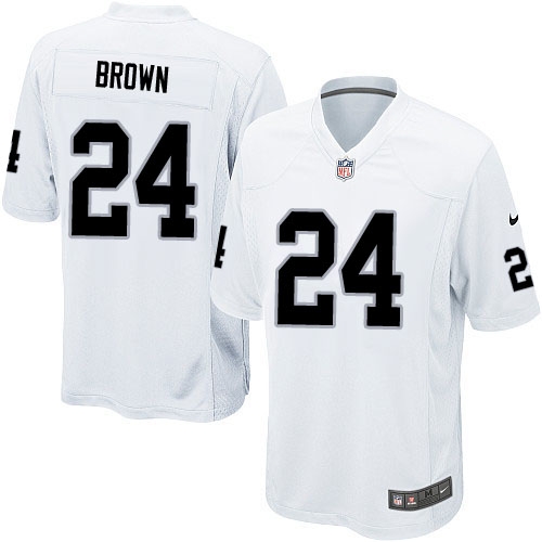 Youth Nike Oakland Raiders 24 Willie Brown Limited White NFL Jersey